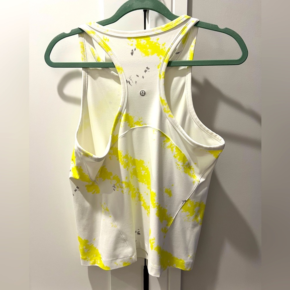 lululemon athletica Yellow and White Tank Top
